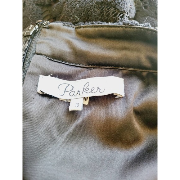 Parker Mid-Rise Lace Overlay Pencil Skirt - Black - Picture 6 of 9